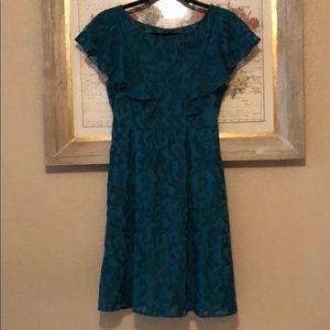 ANTROPOLOGIE teal dress